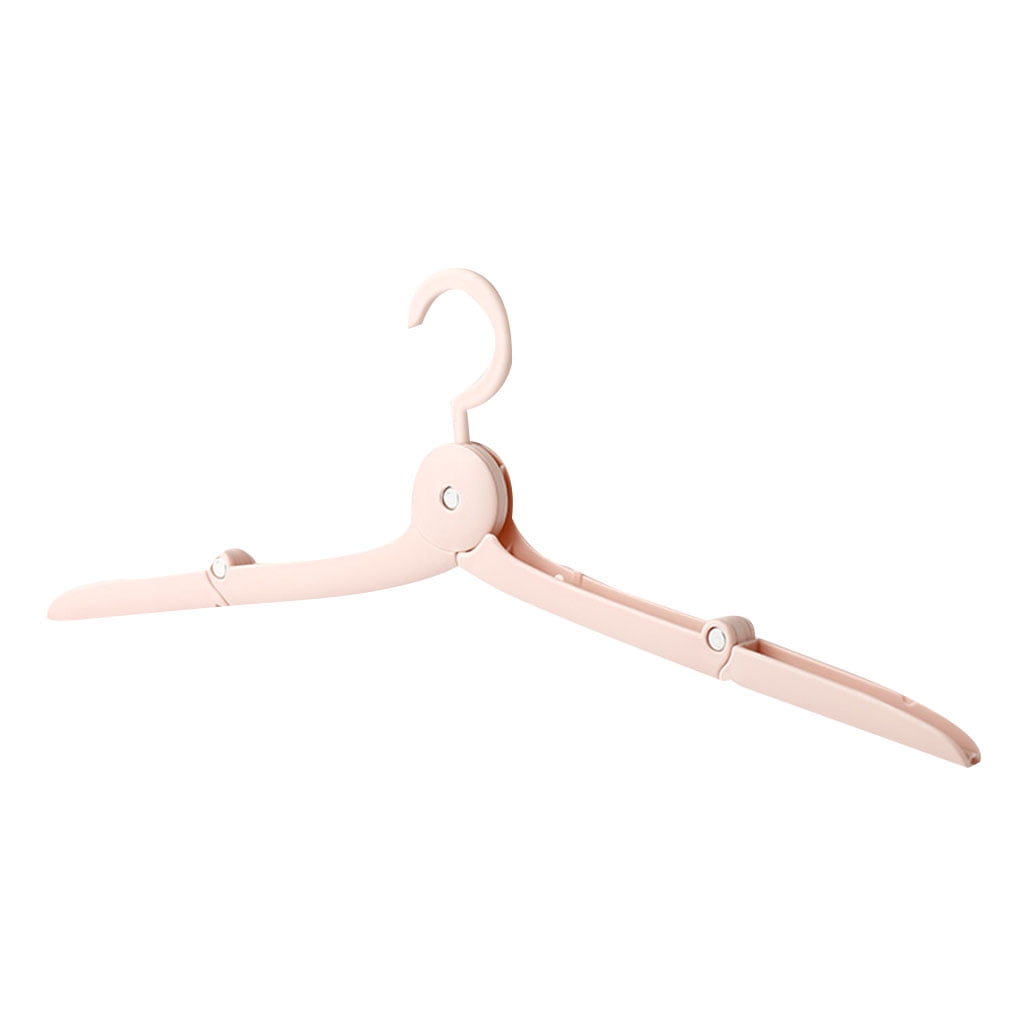 for Home & Travel Dual Folding Clothes Hangers Plastic with Anti-Slip Grooves 