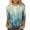 Light Blue, variant on Womens 3/4 Length Sleeve Tops 2024, Valentines and Casual Fashion Style Shirts Crew Neck Loose-Fitting Blouses