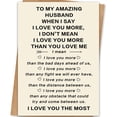 thumbnail image 1 of Tarjeta de San Valentín Bestmelo «I Love You More» para marido, 1 of 6