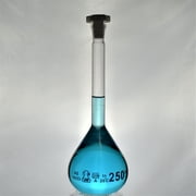 Volumetric Flask 250ml Borosilicate Glass 14/23 Joint Class A Accuracy 6-Pack