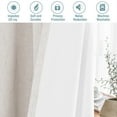 thumbnail image 5 of H.VERSAILTEX Cream Blackout Curtains, Thermal Curtains 100% Blackout Linen Curtain Draperies with White Liner (2 Panels, 42" x 63", Ivory), 5 of 5