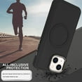 thumbnail image 4 of Silicone Magnetic Case for Apple iPhone 13,Compatible with MagSafe Charging,Built-in Removable Card Pocket,Anti-Scratch Shockproof Slim Thin Protective Phone Cover,Black, 4 of 9