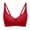 Red, variant on Women's Solid Color Adjustable Shoulder Strap Push-Up Bra