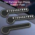 thumbnail image 3 of 1 Set Car Temporary Parking Card Music Note Shape Rhinestone Car Park Phone Number Card Plate Automobile Accessories, 3 of 10