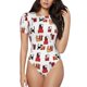 thumbnail image 1 of Balery Cute Cat And Christmas Gift Body de cuello redondo de manga corta para mujer Tops de manga corta Tops básicos-X-Large, 1 of 7