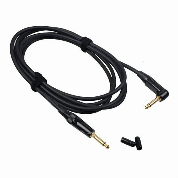 Flanger Super Silent Plug Guitar pedal Cable High Quality Cable 3M Metal Head Gold Staight Male Plug 6.35 to Angle 6.35