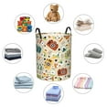 thumbnail image 2 of DouZhe Waterproof Collapsible Large Laundry Baskets, Funny Travel Photo Cameras Prints Circular Hamper with Handles, 2 of 7