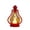 Red, variant on Vintage Christmas LED Lantern, Black Hurricane Lamp with Flickering Flameless Candle, Battery Operated Tabletop & Hanging Light for Indoor Christmas Holiday Decor