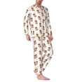 thumbnail image 2 of Bingfone Men's Pajama Set 2 Piece Loungewear PJs, Long Sleeve with Pajama Pants-Cute Little Pirate Red Panda, 2 of 7