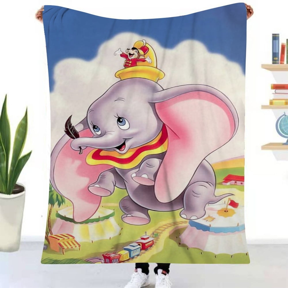 Disney Dumbo Blanket,UltraSoft Flannel Blanket