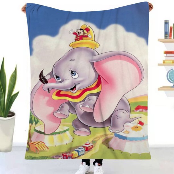 Disney Dumbo Blanket,UltraSoft Flannel Blanket