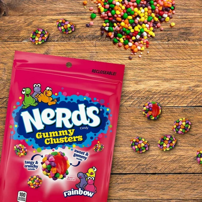 Nerds Gummy Clusters, Rainbow Candy, 8 oz Bag 