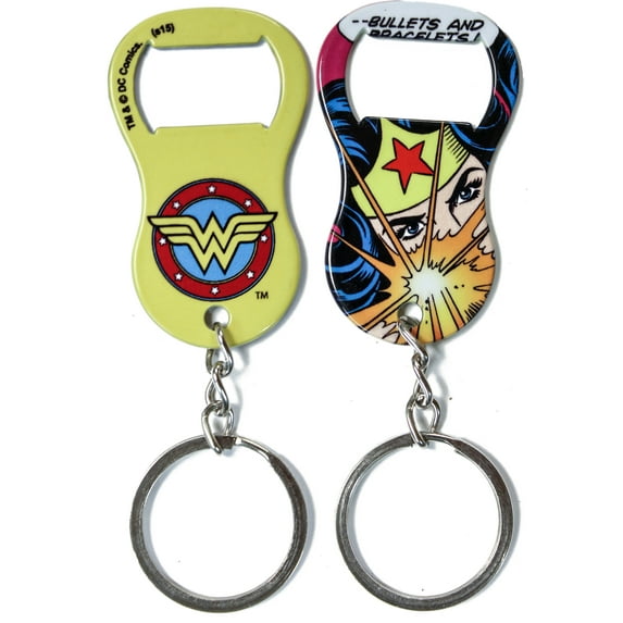 DC Comics Stainless Steel 2.5" Wonder Woman Graphic Bottle Opener Keychain
