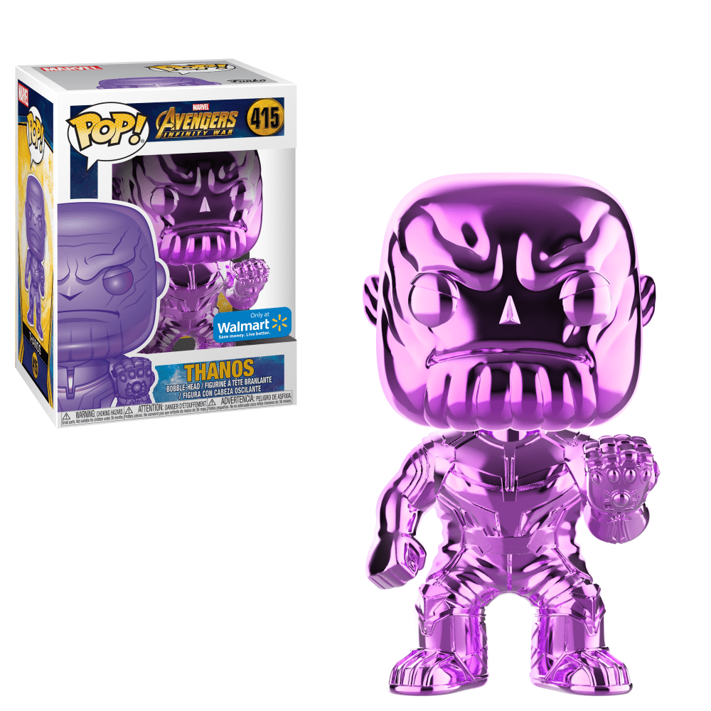 Thanos Purple Chrome Avengers 3 Infinity War Funko Exclusive POP 