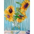 thumbnail image 2 of Wallich, Richard 19x24 Black Ornate Wood Framed with Double Matting Museum Art Print Titled - Sunflower, 2 of 4
