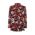 thumbnail image 4 of Uorisanigo Red White Roses Casual Blazer for Men One Button Breathable Mens Casual Blazers Regular Fit Long Sleeve Breathable Sport Coats Stretch Stylish for Men Size 2XL, 4 of 6