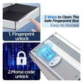 thumbnail image 4 of Biometric Fingerprint Safe Box Safe Jewelry Privacy Security Storage Box with Morse Code Lock Intelligent Secret Hidden Safe ,Your Exclusive Wealth Manager, 4 of 5
