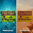 thumbnail image 6 of (2 Pack) X-Ray Equipment OSHA Caution Radiation Sign 10 Inch X 7 Inch Indoor / Outdoor Rust-Free Aluminum Metal Signs for Workplace, Workshop, and Construction Site, Made in the USA, 6 of 8