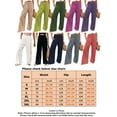 thumbnail image 2 of Sexy Dance Cotton Linen Pants for Women Casual Summer Loose Beach Pants Wide Leg Elastic High Waist Palazzo Pants with Pockets, 2 of 5