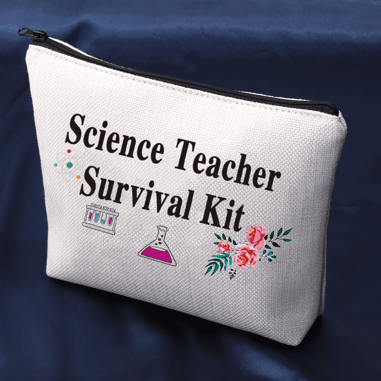 Science Teacher Survival Kit Makeup Bag Chemistry Science Teacher Gifts Teacher  Pencil Pouch Teacher Bag Appreciation Graduation Gift for Teacher 