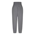 thumbnail image 6 of Xihbxyly Linen Pants for Women Womens Pants Cotton Linen Long Lounge Pants Drawstring Back Elastic Waist Pants Casual Trousers with Pockets, Dark Gray, S Under 1 Dollar Items Only #3, 6 of 6