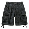 thumbnail image 2 of cllios Men's Camo Cargo Shorts Summer Classic Fit Work Shorts Fitness Athletic Shorts with Multi Pockets Cargo Shorts for Men Under $10 Dark Gray,36, 2 of 4