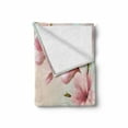 thumbnail image 2 of Magnolia Soft Flannel Fleece Throw Blanket, Double Exposure Effect Fragile Pink Petals and Sprouting Branches, Cozy Plush for Indoor and Outdoor Use, 50" x 60", Dark Coral and Pale Pink, by Ambesonne, 2 of 6