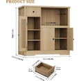 thumbnail image 3 of Ourlova Modern Kitchen Cabinet Stylish Wooden Sideboard for Dining Room Kitchen Hallway, 3 of 7