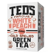 Ted's Tea by Java House - Single Serve Liquid Concentrate Pods - Peel and Pour - White Peach Green Tea - Pack of 12