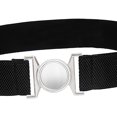 thumbnail image 3 of Abbraccia Women Elastic Waist Belt Dress Belt Clothing Accessory Stylish Waistband Elastic Band for Festivals Holidays Street Commuting Black, 3 of 9
