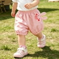 thumbnail image 4 of Twczz Baby Boys Harem Shorts- Soft Cotton Elastic Waist Cute Baggy Play Shorts Pink Size 12-18 Months, 4 of 6