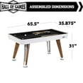 thumbnail image 4 of 5.5 ft Apex  White Pool Table, Billiard Accessories Included, by Hall of Games, 4 of 6