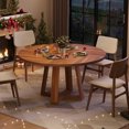 thumbnail image 4 of QinaQin 47 Inch Round Dining Table for 4-6, Farmhouse Circle Kitchen Table for Dining Room, Kitchen or Living Room, Table Only, 4 of 8