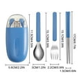 thumbnail image 4 of Nilvkv Cutlery Set 304 Stainless Steel Students Portable Chopsticks Spoon Three-piece Set Outside with Storage Box, 4 of 5