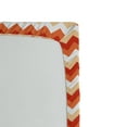 thumbnail image 2 of Ambesonne Coral Fitted Sheet, Chevron Arrows Geometric, Full Size, Orange Coral White, 2 of 2