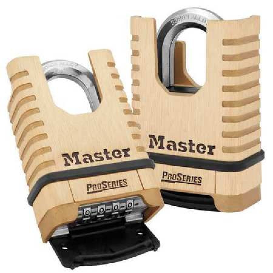 MASTER LOCK 1177 Combination Padlock,Bottom,Brass