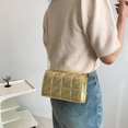 thumbnail image 5 of Bolsa De Hombro Bolso bandolera acolchado con hilo bordado de rombos para mujer (Champagne) Tmvgtek Para Estrenar, 5 of 5