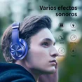 thumbnail image 3 of Audífonos Over-ear Gamer Diadema Inalambricos Wolfalsoner 9s Azul Bluetooth Con Micrófono llamadas Manos Libres 60 Horas De Batería 6 Modos De Ecualización Con Luz Led,compatible Ios Y Android, 3 of 8