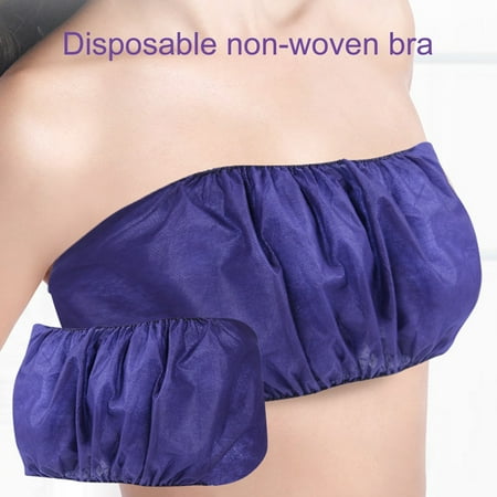 

Bcloud 50Pcs/Set Disposable Bras Elastic Tie Design Convenient Woman Breathable Disposable Bras for Travel