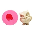 thumbnail image 2 of Fondant Silicone  3D Owl Candle  Fondant Silicone  Reusable   For Cake Decorating Chocolate Fondant Candy, 2 of 7