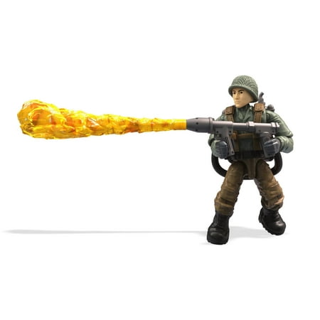 Mega Construx Call of Duty WWII Flamethrower Soldier Micro