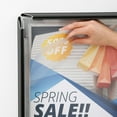 thumbnail image 3 of M&T Displays Fancy Snap Poster Frame 18x24 Inch Black 1.58" Aluminum Profile Front Loading Wall Mounting Photo Picture Document Certificate Sign Holder Mitered Corner Anti Glare Cover, 3 of 8