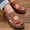 Brown, variant on Men's Sandals Fashion Trend Leather Sandals Casual Open Toe Spring and Summer Shoes New Breathable Comfortable Thick-Soled Sandals