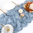 thumbnail image 4 of Mantel de mesa Beautane, estopilla azul empolvado, 43 x 274 cm, paquete de 10, 4 of 7