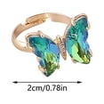 thumbnail image 2 of Butterfly Rings for Women, Gorgeous Ring, Open Adjustable Butterfly Ring for Women Simple Butterfly Statement Stacking Chunky Gold Rings Christmas Jewelry Gift, 2 of 7