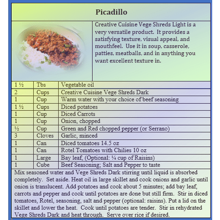 Vege Shreds Dark, Veggie Meat, Shredded Beef, Shredded Dark Meat , Bulk 12 pounds, FREE Shipping