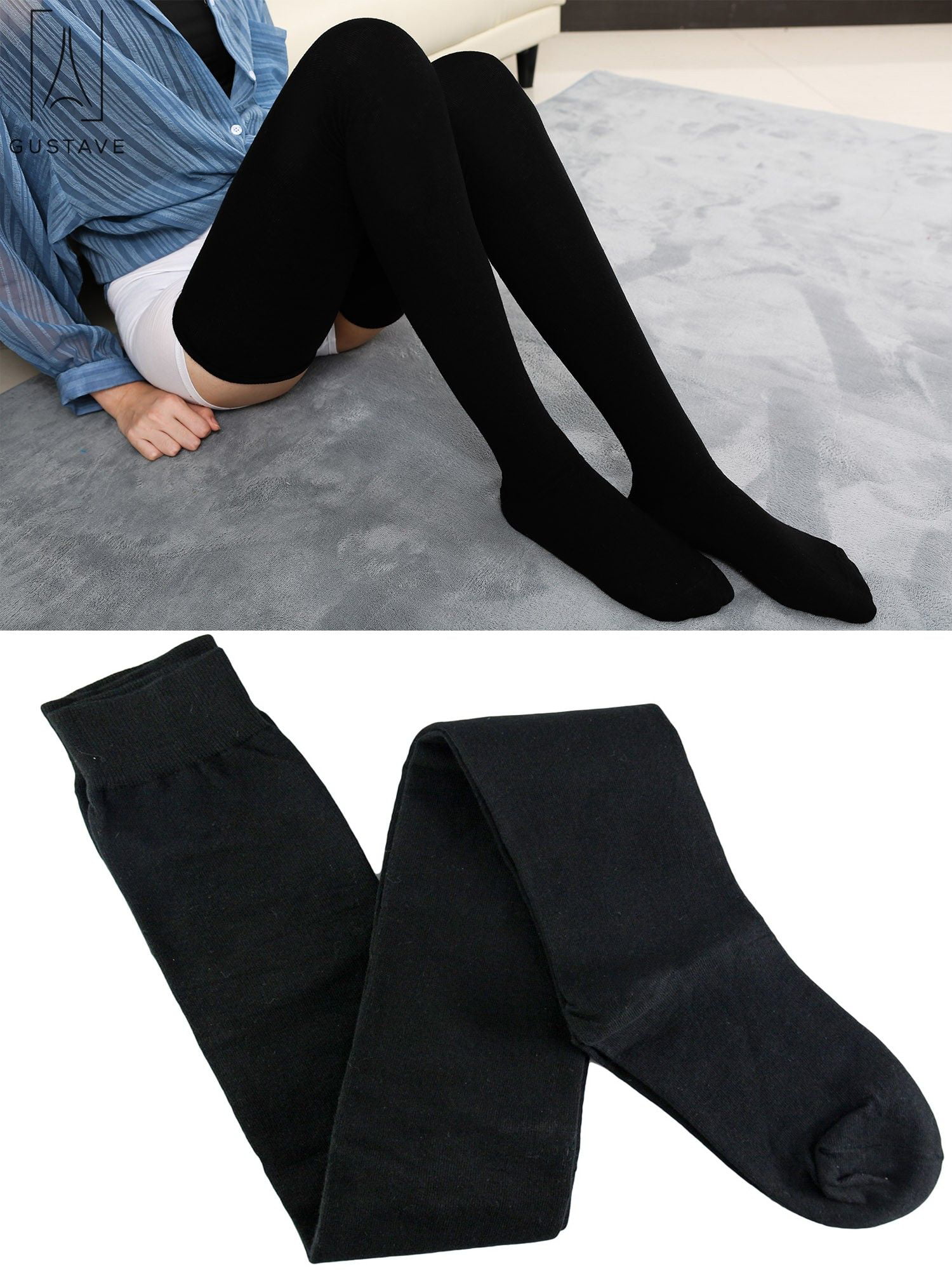 Gustave - GustaveDesign Women Girl Extra Long Fashion Thigh High Socks ...