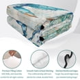 thumbnail image 4 of King Quilt Set 96''x106'', Teal Crabs Coastal Lightweight Bedspread Coverlet Set with 2 Pillow Shams, Summer Beach Coral Nautical Ocean Breathable All Season Quilt Bedding for Bedroom/Guest Room, 4 of 9