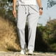 thumbnail image 1 of Pantalones largos para hombre, de color liso, con cordón, cintura elástica, pierna recta, pantalones para hombre, 1 of 9
