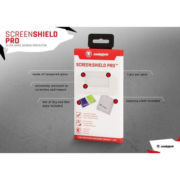 snakebyte Screen: Shield Pro - Tempered Glass display Protection Perfectly Adapted To The Nintendo Switch Lite